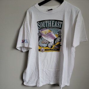 VTG 1995 Native Sun 8th Annual Southeast Street Rod Nationals SZ 2XL White Shirt